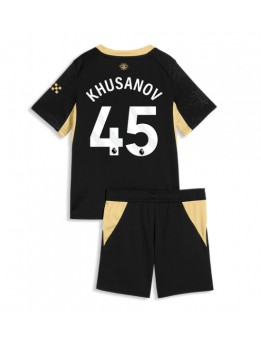 Manchester City Abdukodir Khusanov #45 Auswärts Trikotsatz für Kinder 2026-27 Kurzarm (+ Kurze Hosen)